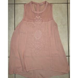 Dusty Pink Embroidered Blouse